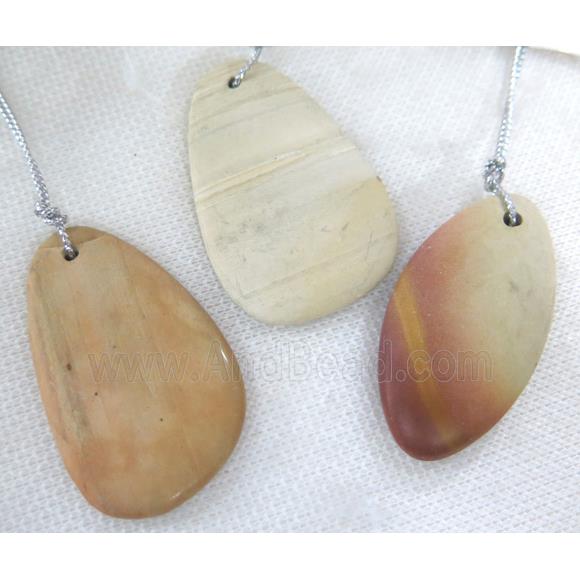 American picture jasper pendant, freeform