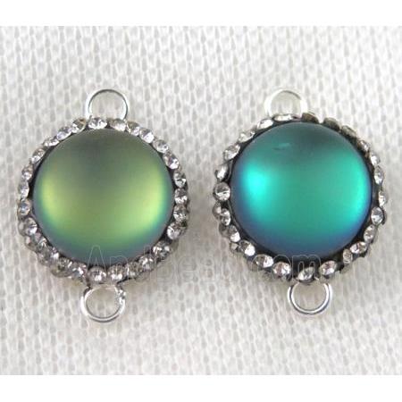 Moonlight connector connector pave rhinestone syntactic with crystal, matte