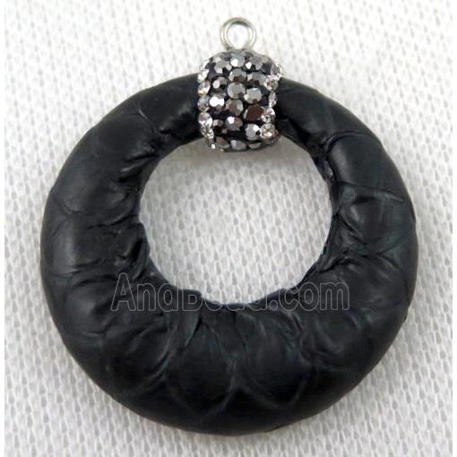 gemstone pendant paved rhinestone