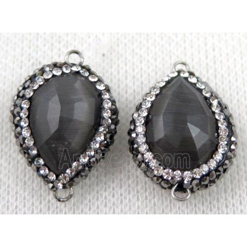 gemstone connector paved rhinestone