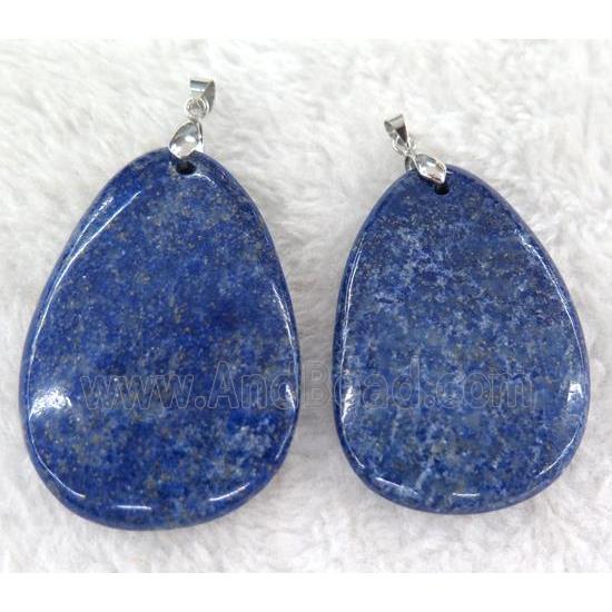 Lapis Lazuli pendant, teardrop, blue