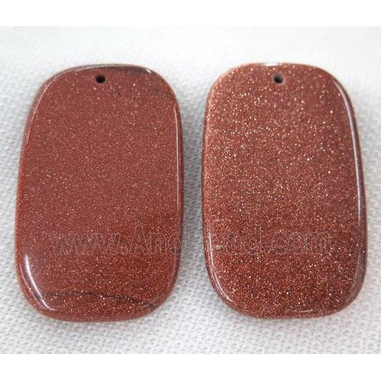 gold SandStone pendant, rectangle