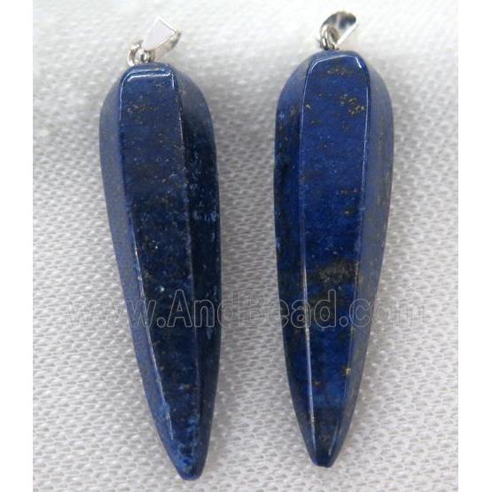 lapis lazuli pendulum pendant, blue