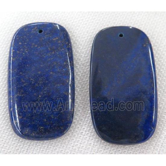 lapis lazuli pendant, rectangle, blue