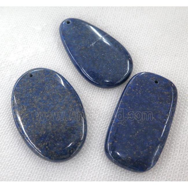 blue lapis lazuli pendant, mix shape