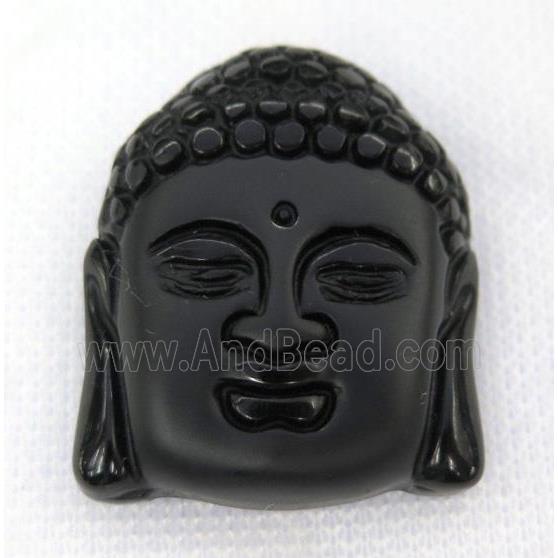 black Obsidian buddha pendant