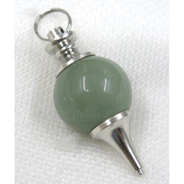 Green Aventurine Globe pendant, round