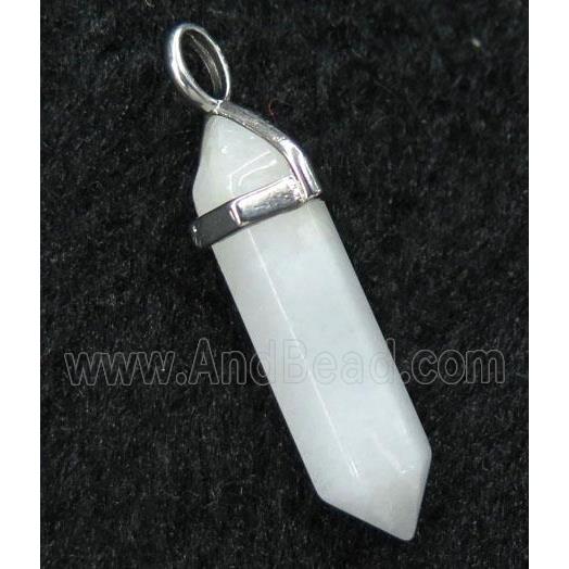 white jade bullet pendant