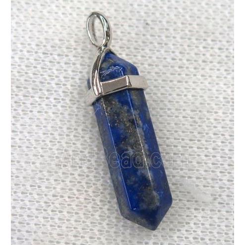 blue Lapis Lazuli bullet pendant
