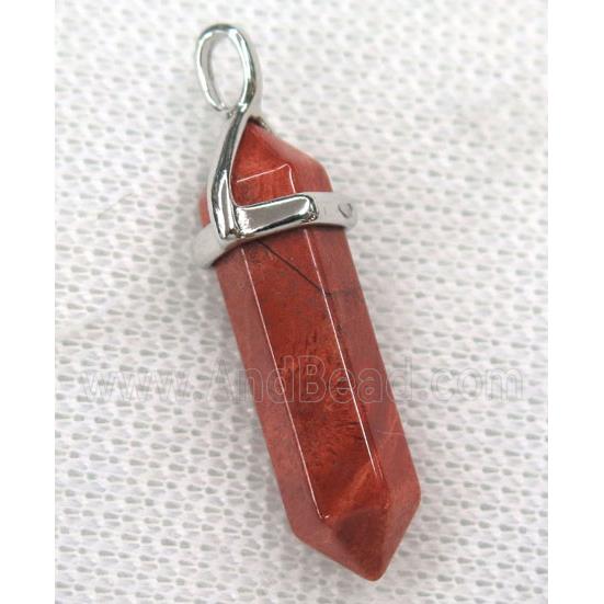 red jasper bullet pendant