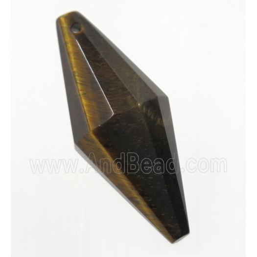 yellow Tigers eye stone pendulum pendant