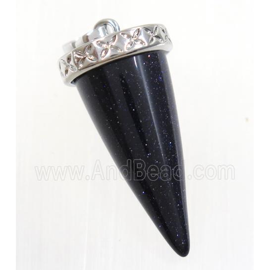 bule sandstone bullet pendant