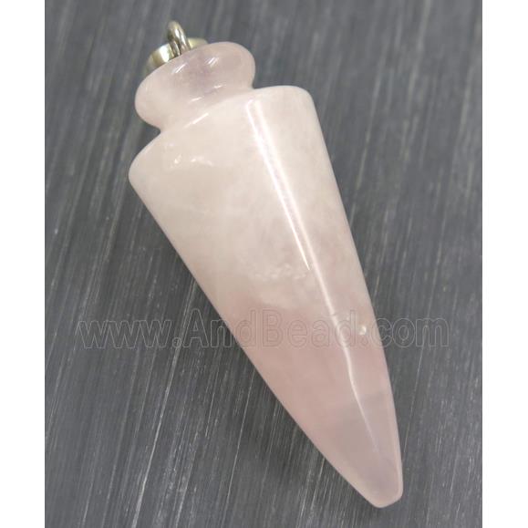 Rose Quartz bullet pendant