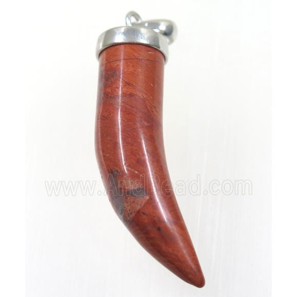 red jasper horn pendant