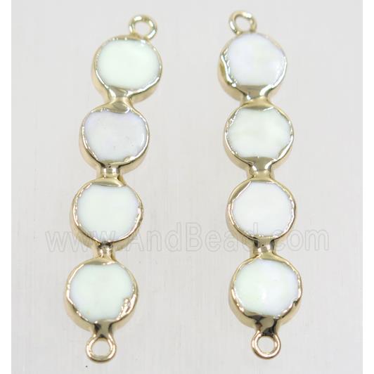 Lemon Jade connector, gold plated