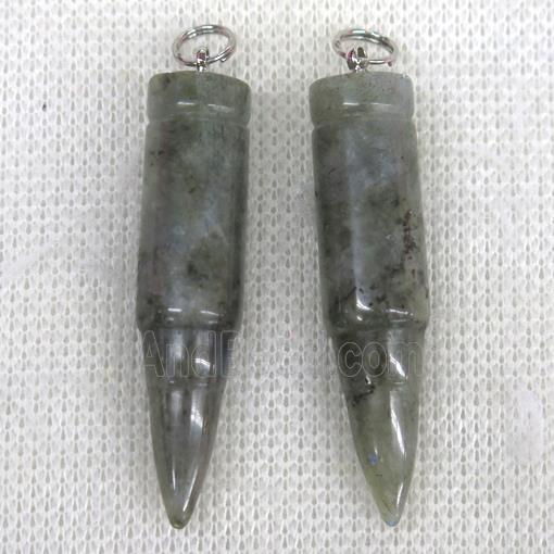 Labradorite bullet pendant