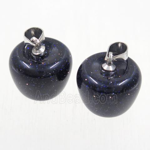 blue SandStone apple pendant