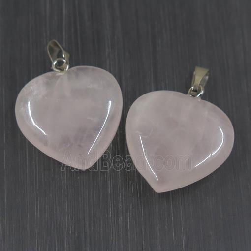 Rose Quartz heart pendant