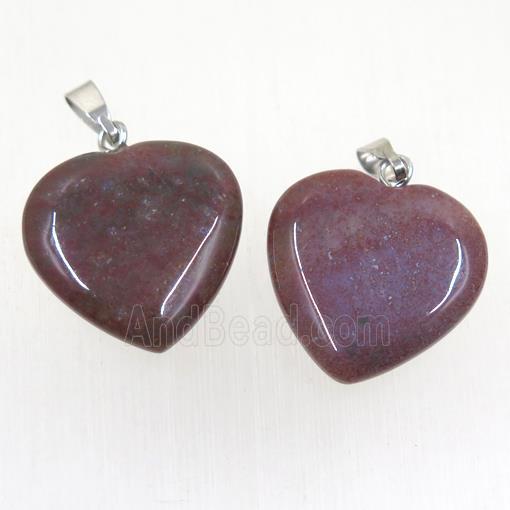 purple Jasper heart pendant