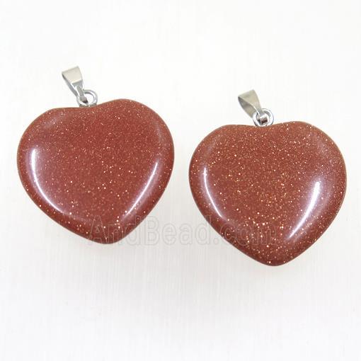 golden SandStone heart pendant