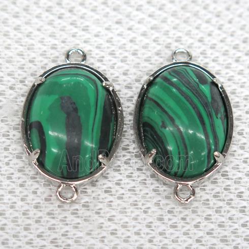 green Malachite connector, oval