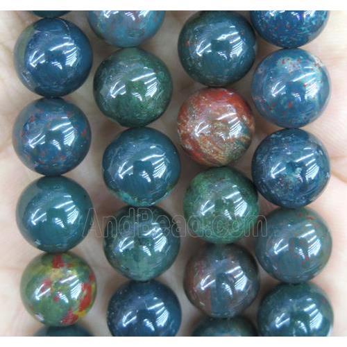 round Chook BloodStone beads
