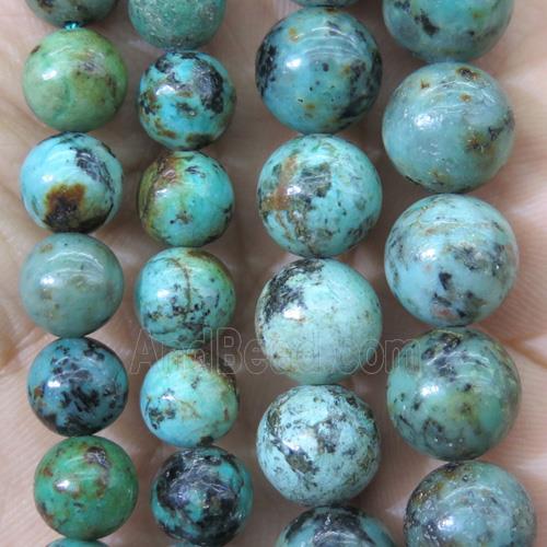 green African Turquoise round Beads