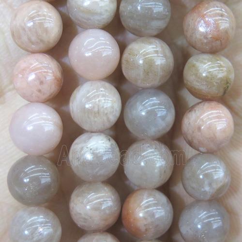 MoonStone round Bead, pink