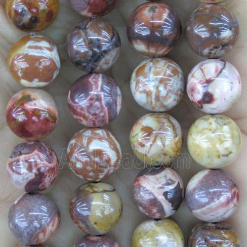 red Rhyolite Beads, round