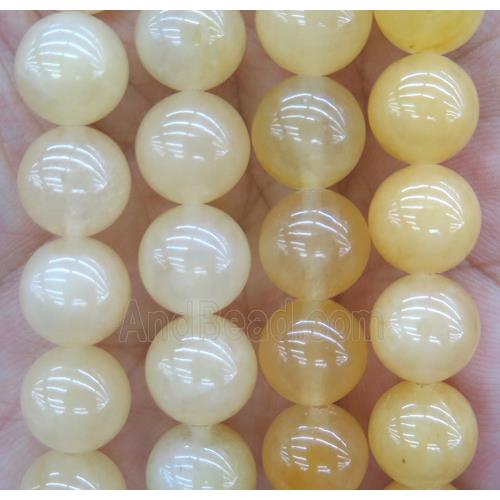 round Yellow Jade beads