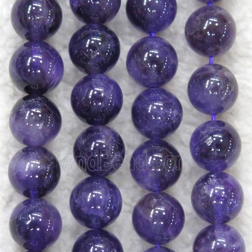 round purple Amethyst beads