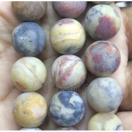 round matte Crazy Agate Beads