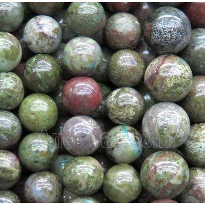 green African Jasper beads, round