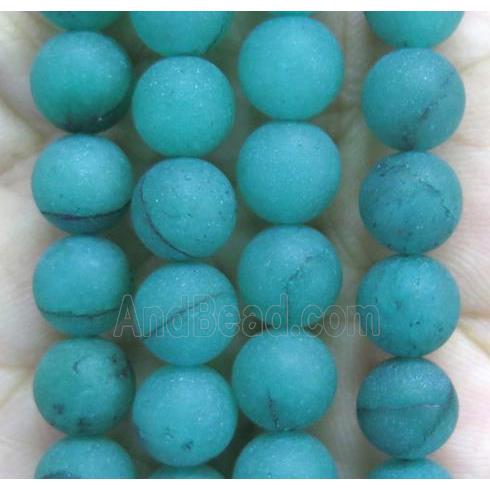 matte round Green Aventurine beads