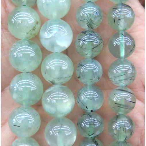 round green Prehnite Beads
