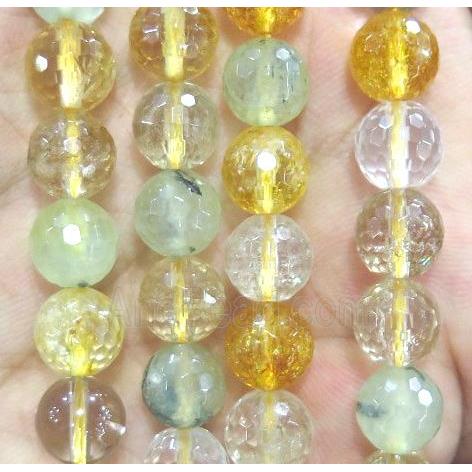 mixed gemstone beads, faceted round