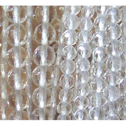 Clear Quartz beads, faceted round