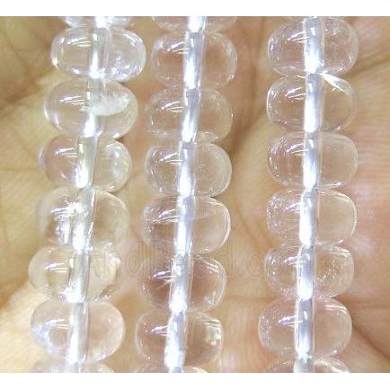 clear quartz beads, rondelle