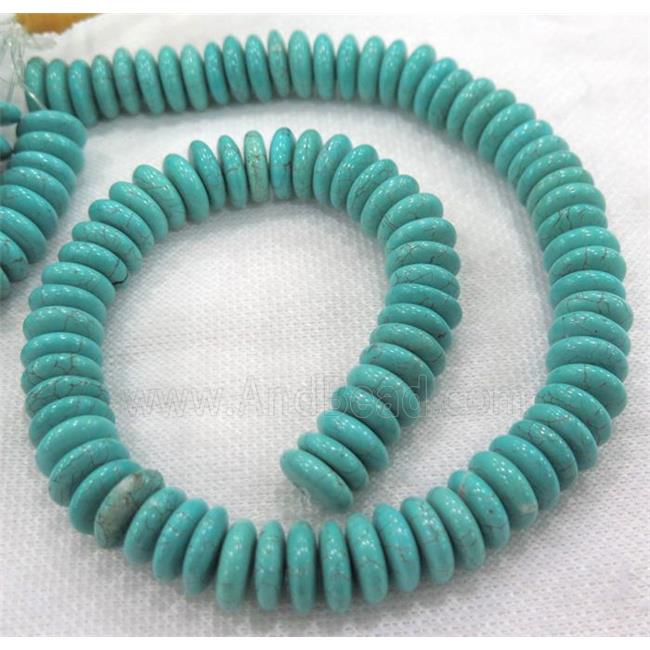 green Assembled Turquoise heishi beads