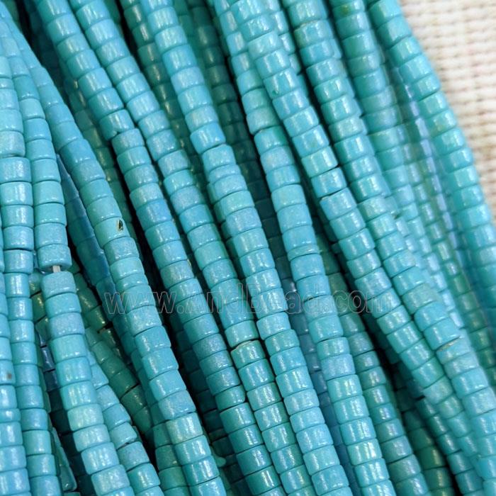 blue synthetic Turquoise heishi beads