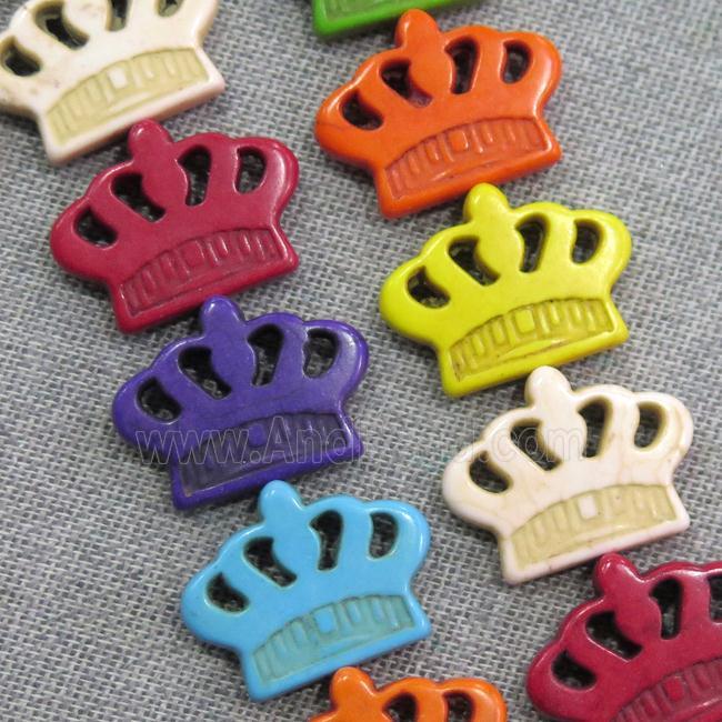 synthetic Turquoise crown beads, mix color
