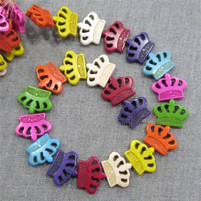 synthetic Turquoise crown beads, mix color