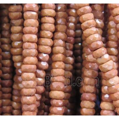 coffee synthetic Turquoise beads, faceted rondelle