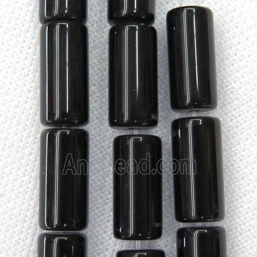 black Jadeite Glass tube beads