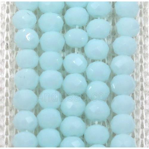 blue chinese crystal glass beads, faceted rondelle