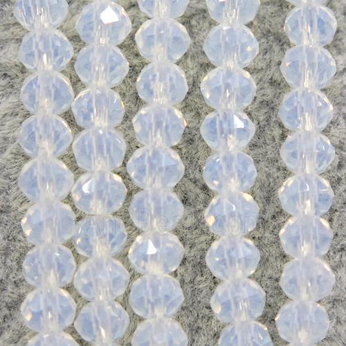 opalite chinese crystal glass beads, faceted rondelle