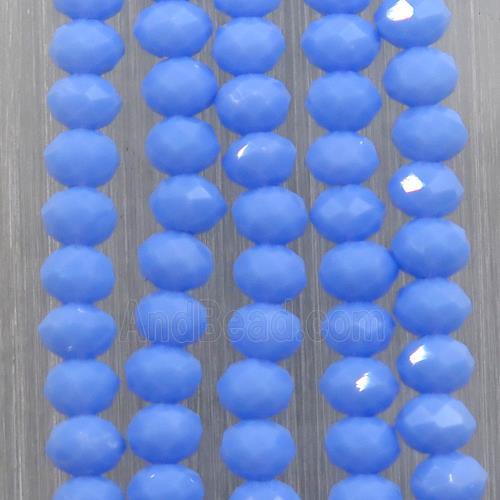 blue chinese crystal glass beads, faceted rondelle