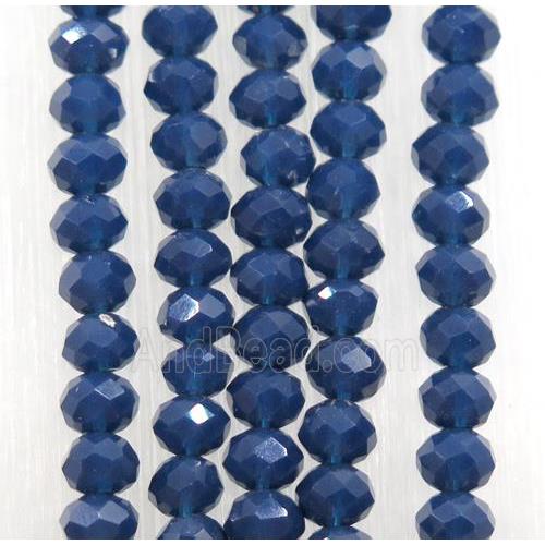 blue chinese crystal glass beads, faceted rondelle