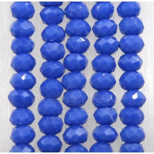 blue chinese crystal glass beads, faceted rondelle