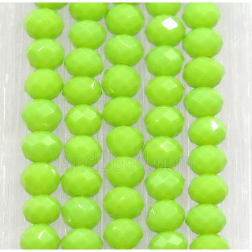 olive chinese crystal glass beads, faceted rondelle